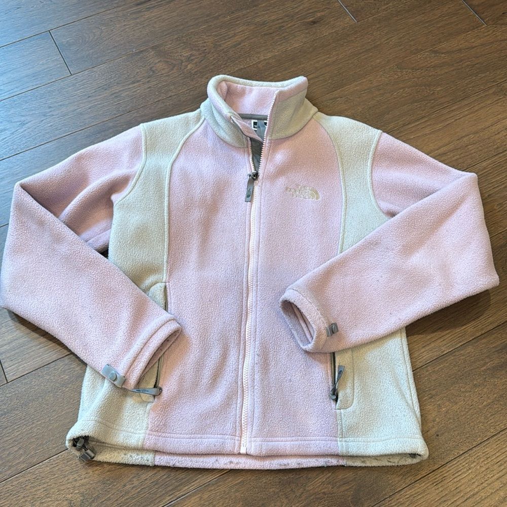 The North Face Light Purple & Gray Zip Up Fleece Size Small